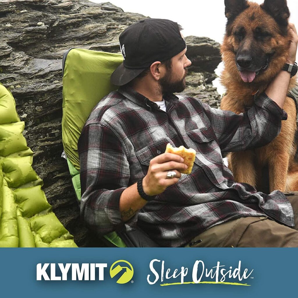 Klymit Static V2 Inflatable Sleeping Pad for Camping, Ultralight Hiking and Backpacking Air Bed, Green