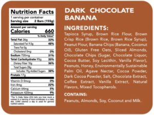 Greenbelly Dark Chocolate Banana Bars Ingredients