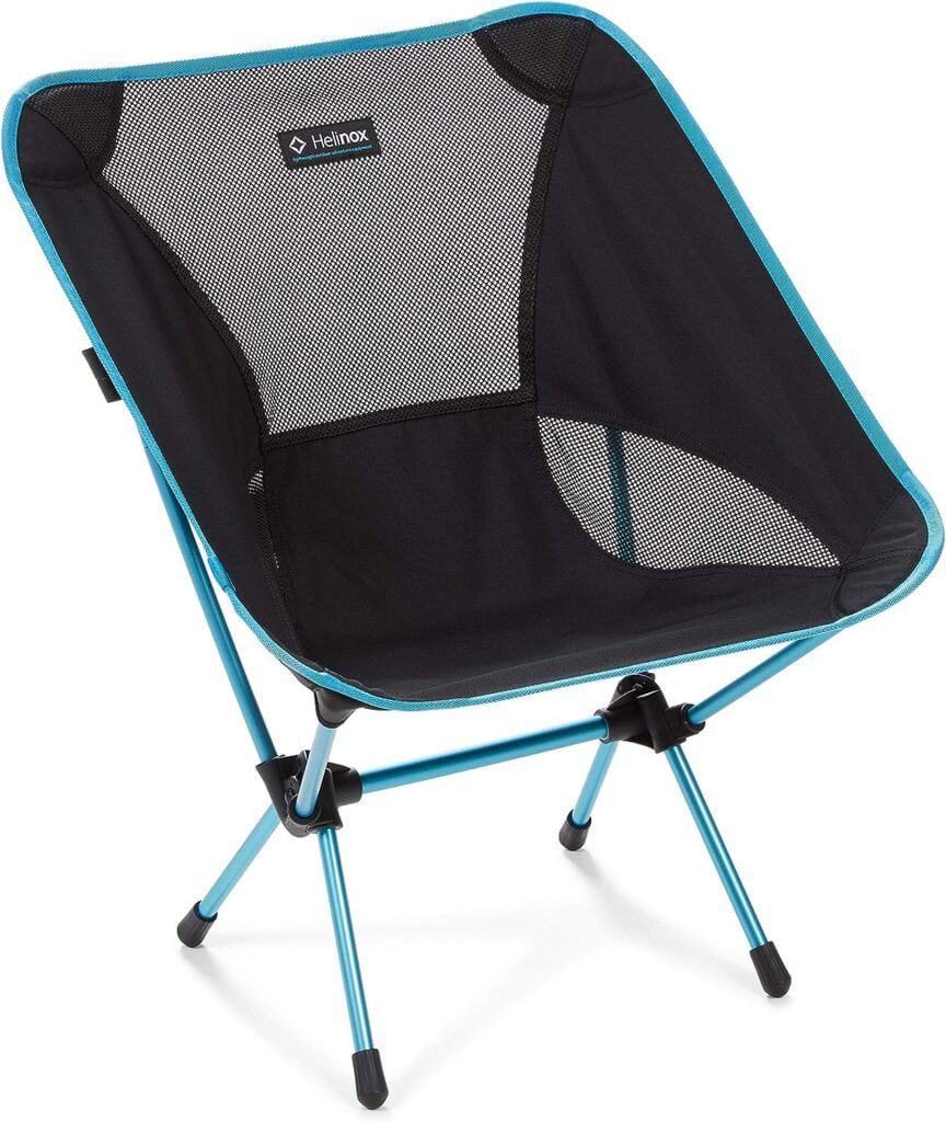 Helinox Chair One Original Lightweight, Compact, Collapsible Camping Chair, Black/Blue