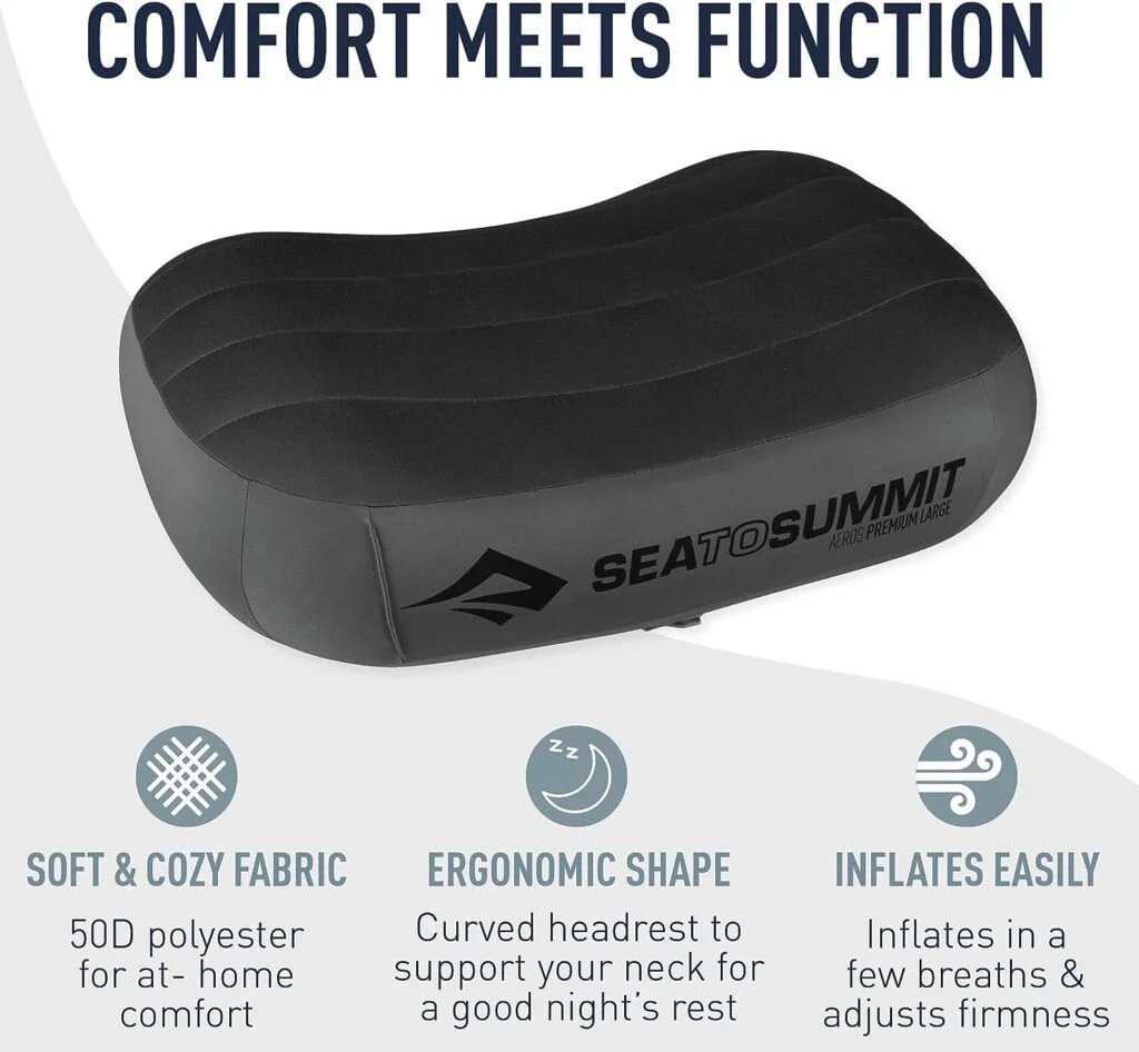 Sea to Summit Aeros Premium Inflatable Travel Pillow, Regular (13.4 x 9.4), Lime