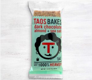 Dark Chocolate Almond + Sea Salt Bars by Taos Bakes