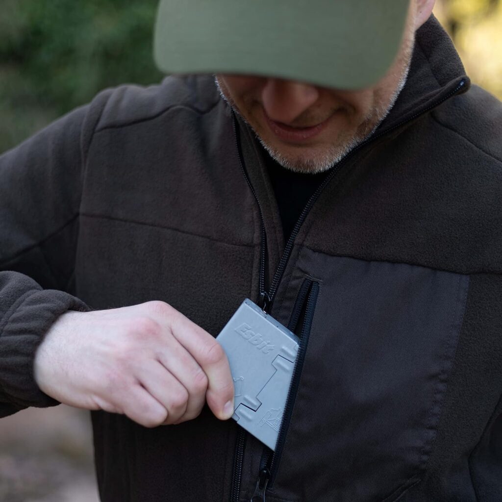 Esbit Ultralight Folding Pocket Stove with Six 14g Solid Fuel Tablets steel, Small - Original
