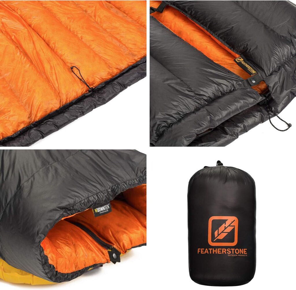 Featherstone Moondance 25 850 Fill Power Down Top Quilt Mummy Sleeping Bag Alternative for Ultralight Backpacking Camping and Thru-Hiking…