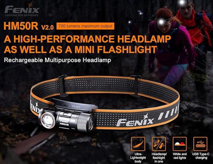 Fenix HM50R v2.0 Headlamp, 700 Lumen