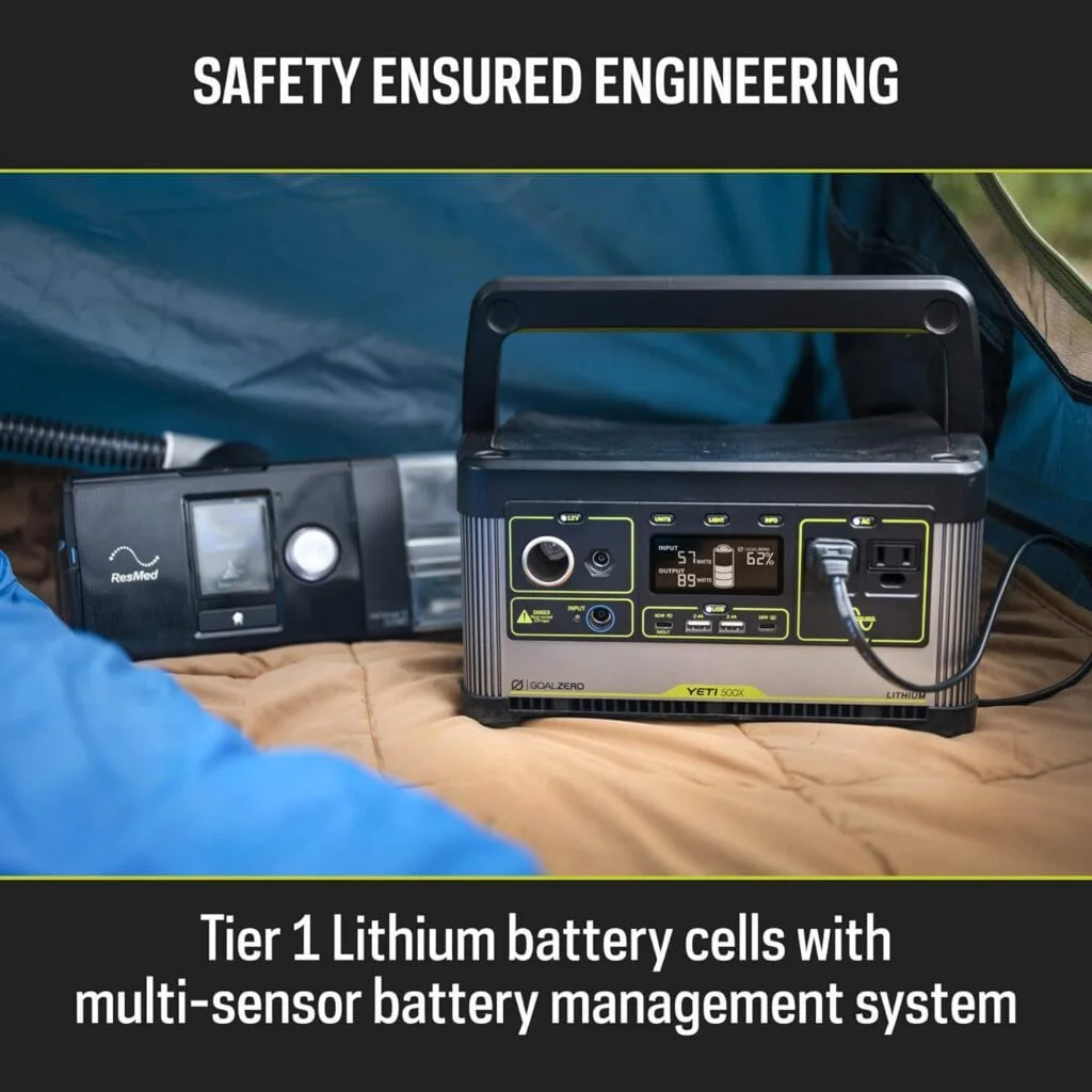 Goal Zero Yeti Portable Power Station - Yeti 500X w/ 497 Watt Hours Battery Capacity, USB Ports AC Inverter - Rechargeable Solar Generator for Camping, Travel, Outdoor Events, Off-Grid Home Use Goal Zero Yeti Portable Power Station - Yeti 500X w/ 497 Watt Hours Battery Capacity, USB Ports AC Inverter - Rechargeable Solar Generator for Camping, Travel, Outdoor Events, Off-Grid Home Use