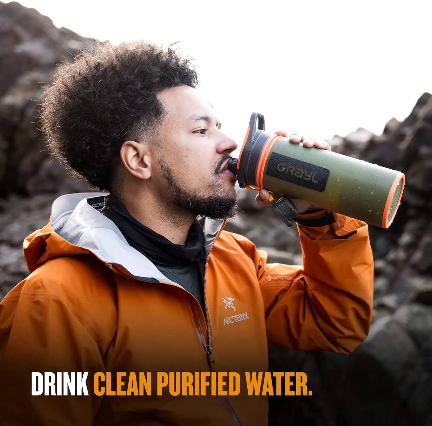 GRAYL GeoPress 24 oz Water Purifier Bottle - Filter for Hiking, Camping, Survival, Travel GRAYL GeoPress 24 oz Water Purifier Bottle - Filter for Hiking, Camping, Survival, Travel