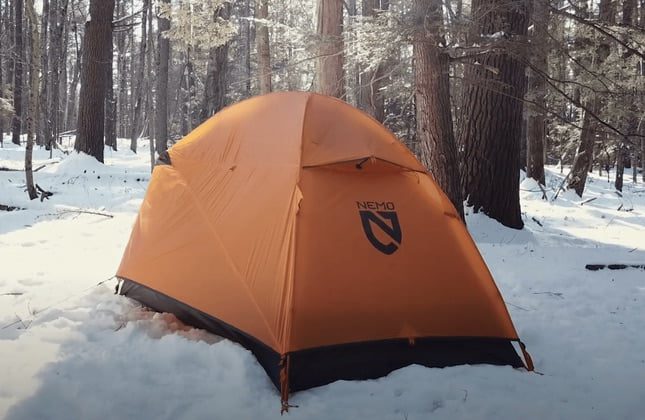 NEMO 4-season winter tent in snow