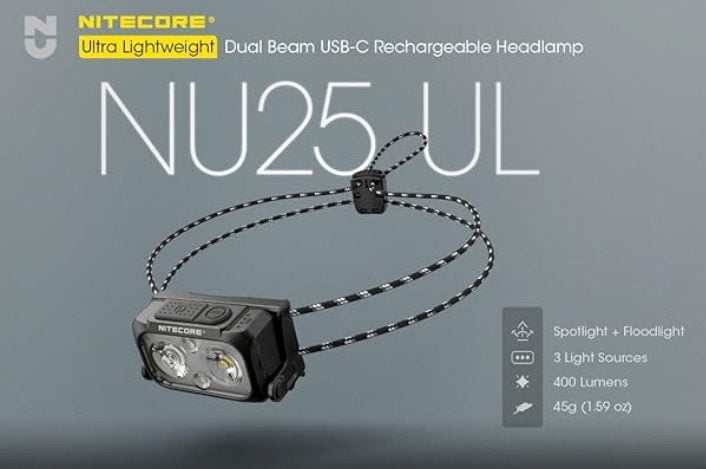 Nitecore NU25 400 UL Ultra Lightweight Headlamp